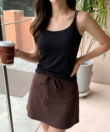 華奢見えダブルストラップ カップ付きキャミソール ダブルストラップ キャミソール カップ付 インナー ブラトップ インナーキャミソール ブラキャミソール