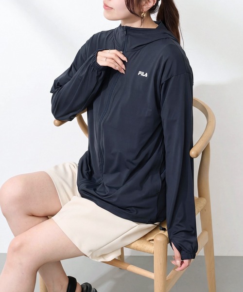FILA フード付きジャケットとスカートセット L セール】【FILA】FILA フィラ 接触冷感 UV パーカー ジャケット 325