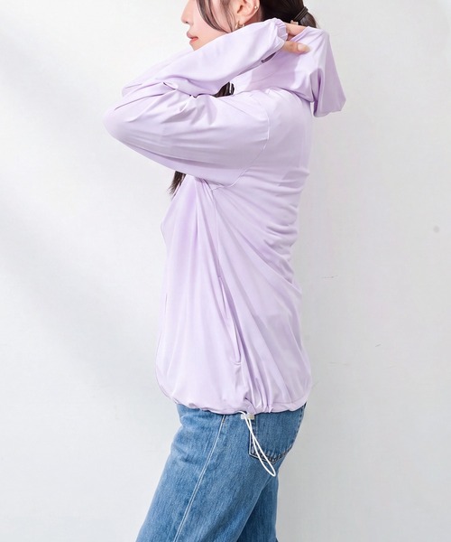 FILA(フィラ)の「【FILA】FILA フィラ 接触冷感 UV パーカー ジャケット 325-672 フード付き 薄手 レディースジャケット SWI(パーカー・レディース・ラベンダー/ブラック・S/M/L/LL)」の13枚目の写真