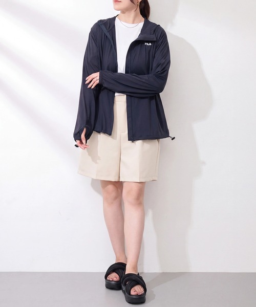 FILA(フィラ)の「【FILA】FILA フィラ 接触冷感 UV パーカー ジャケット 325-672 フード付き 薄手 レディースジャケット SWI(パーカー・レディース・ラベンダー/ブラック・S/M/L/LL)」の8枚目の写真