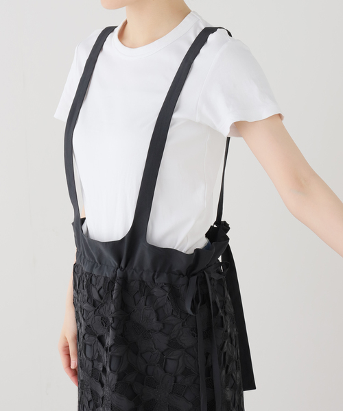 VERMEIL par iena(ヴェルメイユパーイエナ)の「Cutwork Lace Midi スカート(スカート・レディース・ブラック・FREE)」の7枚目の写真