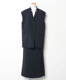 Ameri（アメリ）の「OTONA WRAP VEST SET UP DRESS（セットアップ）」