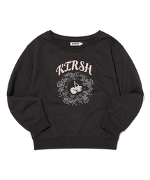 KIRSH（キルシー）の「ヴィンテージグラフィックオフショルダースウェットシャツ[ブラック]（スウェット）」