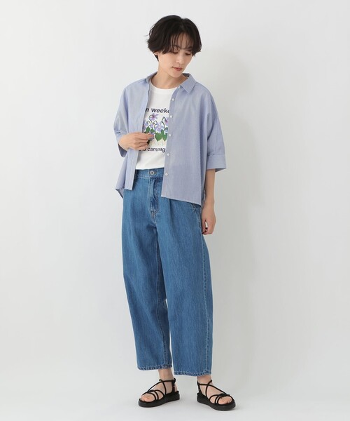 Afternoon Tea(アフタヌーンティー)の「ブロードドルマンスリーブブラウス(シャツ/ブラウス・レディース・ブルー・MEDIUM)」の4枚目の写真
