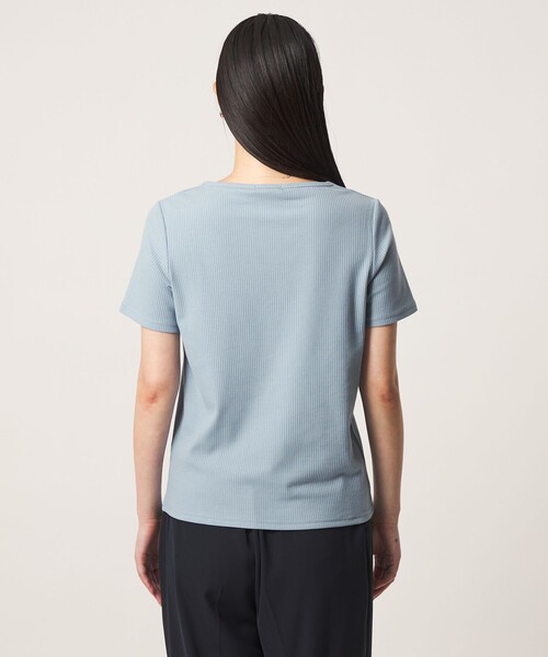 A DAY IN THE LIFE UNITED ARROWS(アデイインザライフユナイテッドアローズ)の「ラッセルストライプ スクエアネックカットソー <A DAY IN THE LIFE>(Tシャツ/カットソー・レディース・ブラック/ライトグレー/ライトブルー・FREE)」の10枚目の写真