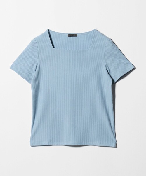 A DAY IN THE LIFE UNITED ARROWS(アデイインザライフユナイテッドアローズ)の「ラッセルストライプ スクエアネックカットソー <A DAY IN THE LIFE>(Tシャツ/カットソー・レディース・ブラック/ライトグレー/ライトブルー・FREE)」の16枚目の写真