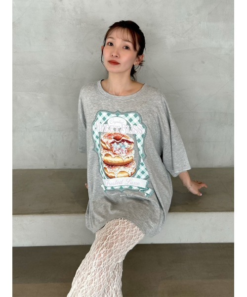 ヴァクトーヴォヤージュ　グンナイベイビー　ルームウエア　ノアール ビジュードーナッツTシャツ（ルームウェア/パジャマ）｜SNIDEL HOME