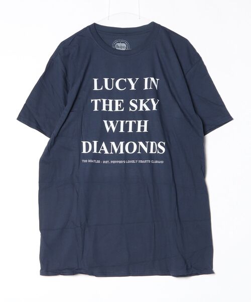 MUSIC TEE(ミュージックティー)の「THE BEATLES“LUCY IN THE SKY”/ ザ ビートルズ "ルーシー インザスカイ(Tシャツ/カットソー・メンズ・ネイビー・LARGE/X-LARGE)」の8枚目の写真
