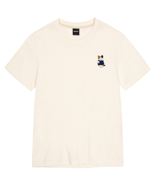 OKSTAR(オクスター)の「バッグ三色ニット刺繍半袖(Tシャツ/カットソー・レディース・ブラック/カーキ/ライトベージュ/ライトグレー/ダークグリーン/ダークブルー/ダークグレー/ホワイト/クリーム/ネイビー/グレー・SMALL/MEDIUM/LARGE/X-LARGE/2XL/3XL/4XL)」の19枚目の写真