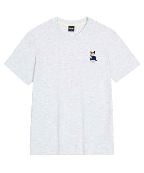 OKSTAR(オクスター)の「バッグ三色ニット刺繍半袖(Tシャツ/カットソー・レディース・ブラック/カーキ/ライトベージュ/ライトグレー/ダークグリーン/ダークブルー/ダークグレー/ホワイト/クリーム/ネイビー/グレー・SMALL/MEDIUM/LARGE/X-LARGE/2XL/3XL/4XL)」の20枚目の写真