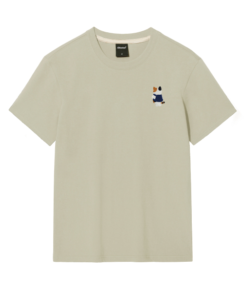 OKSTAR(オクスター)の「バッグ三色ニット刺繍半袖(Tシャツ/カットソー・レディース・ブラック/カーキ/ライトベージュ/ライトグレー/ダークグリーン/ダークブルー/ダークグレー/ホワイト/クリーム/ネイビー/グレー・SMALL/MEDIUM/LARGE/X-LARGE/2XL/3XL/4XL)」の21枚目の写真