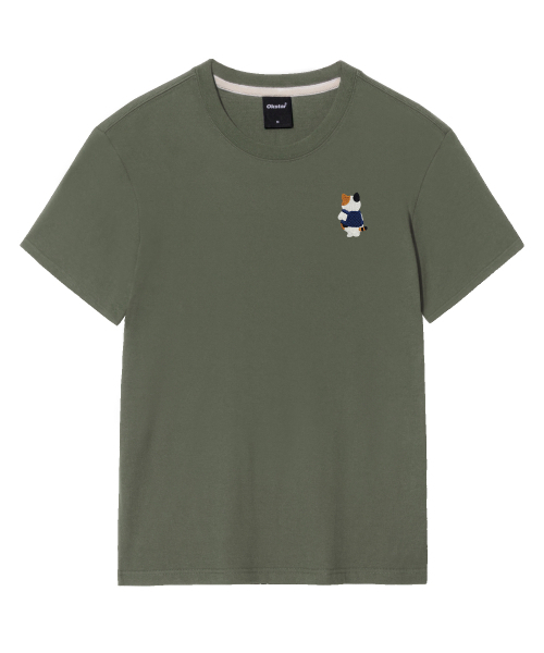 OKSTAR(オクスター)の「バッグ三色ニット刺繍半袖(Tシャツ/カットソー・レディース・ブラック/カーキ/ライトベージュ/ライトグレー/ダークグリーン/ダークブルー/ダークグレー/ホワイト/クリーム/ネイビー/グレー・SMALL/MEDIUM/LARGE/X-LARGE/2XL/3XL/4XL)」の22枚目の写真