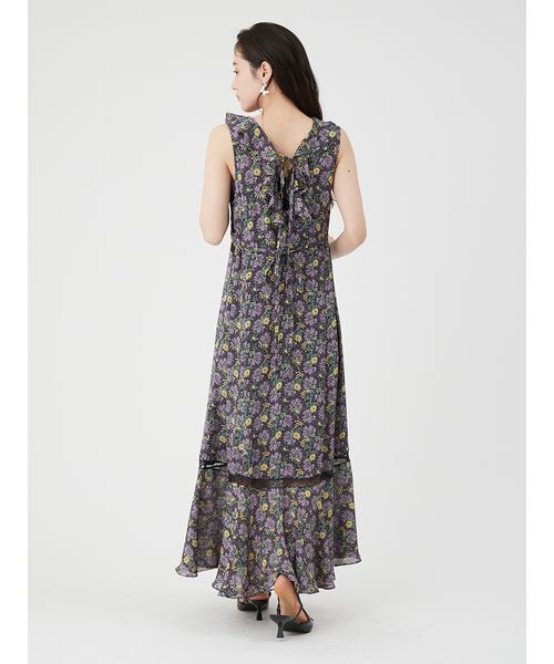 LILY BROWN(リリーブラウン)の「【LILY BROWN×ANNA SUI】フラワープリントワンピース(ワンピース・レディース・ネイビー/アイボリー/ブラック・0/1)」の7枚目の写真