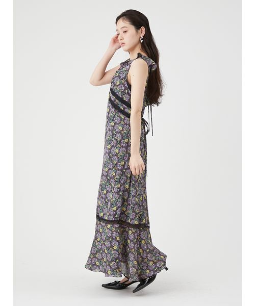 LILY BROWN(リリーブラウン)の「【LILY BROWN×ANNA SUI】フラワープリントワンピース(ワンピース・レディース・ネイビー/アイボリー/ブラック・0/1)」の8枚目の写真