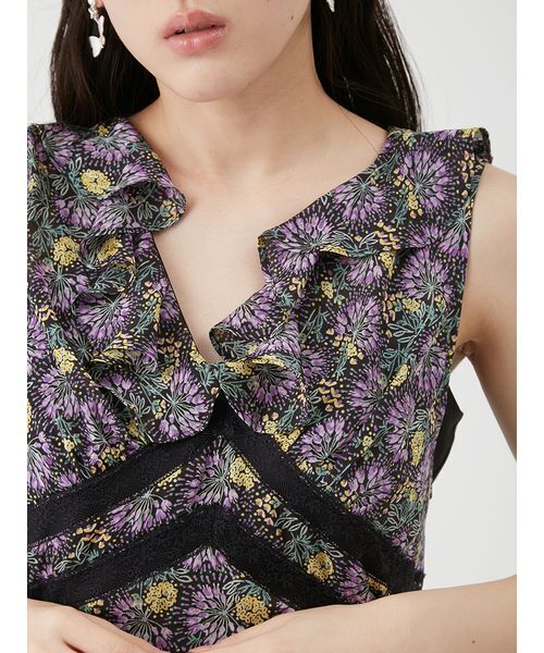 LILY BROWN(リリーブラウン)の「【LILY BROWN×ANNA SUI】フラワープリントワンピース(ワンピース・レディース・ネイビー/アイボリー/ブラック・0/1)」の10枚目の写真