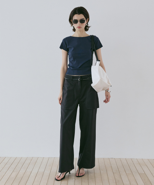 BAILIER(バイリエ)の「レイヤードフラップパンツ(グラファイト)(スラックス・レディース・その他・SMALL/MEDIUM)」の1枚目の写真