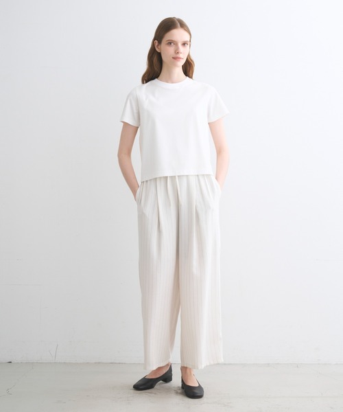 three dots（スリードッツ）の「クリスプウィーブ パンツ（その他パンツ・レディース・ホワイト系その他/グリーン/ブラック・SMALL/X-SMALL）」の7枚目の写真