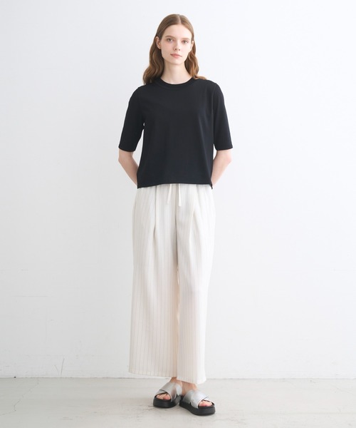 three dots（スリードッツ）の「クリスプウィーブ パンツ（その他パンツ・レディース・ホワイト系その他/グリーン/ブラック・SMALL/X-SMALL）」の9枚目の写真