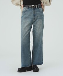 ワイド ストレート デニム パンツ