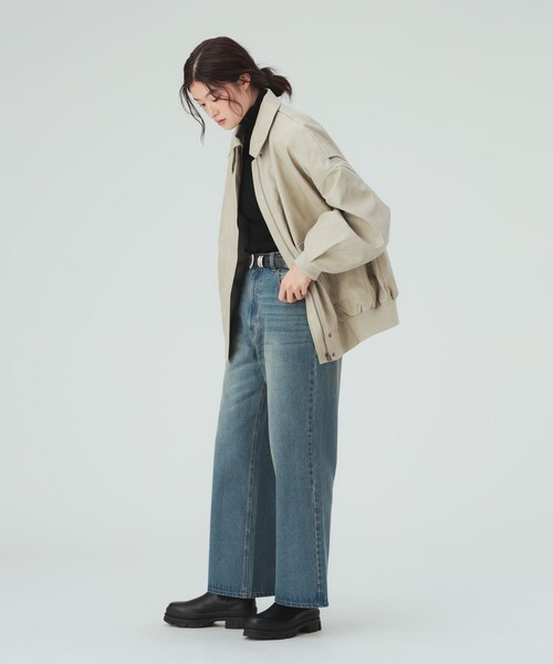 BEAMS HEART(ビームスハート)の「ワイド ストレート デニム パンツ(デニムパンツ・レディース・ネイビー/ブルー・SMALL/MEDIUM)」の7枚目の写真