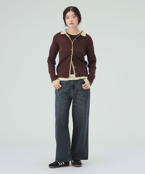 BEAMS HEART(ビームスハート)の「ワイド ストレート デニム パンツ(デニムパンツ・レディース・ネイビー/ブルー・SMALL/MEDIUM)」の10枚目の写真