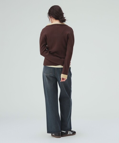 BEAMS HEART(ビームスハート)の「ワイド ストレート デニム パンツ(デニムパンツ・レディース・ネイビー/ブルー・SMALL/MEDIUM)」の11枚目の写真