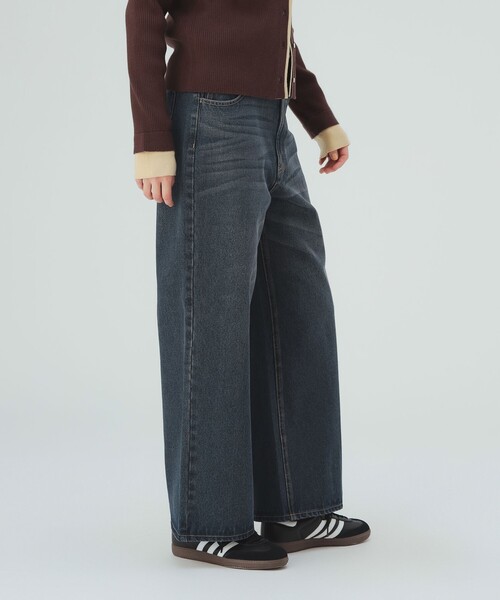 BEAMS HEART(ビームスハート)の「ワイド ストレート デニム パンツ(デニムパンツ・レディース・ネイビー/ブルー・SMALL/MEDIUM)」の12枚目の写真
