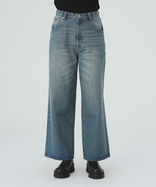 BEAMS HEART(ビームスハート)の「ワイド ストレート デニム パンツ(デニムパンツ・レディース・ネイビー/ブルー・SMALL/MEDIUM)」の13枚目の写真