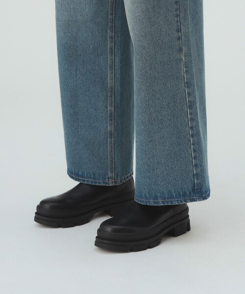 BEAMS HEART(ビームスハート)の「ワイド ストレート デニム パンツ(デニムパンツ・レディース・ネイビー/ブルー・SMALL/MEDIUM)」の5枚目の写真