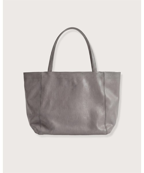kiehtova(キエトヴァ)の「【kiehtova】FAUX LEATHER VOYAGE BAG/フォックスレザーヴォヤージュバッグ 軽量 収納力(トートバッグ・レディース・ブラック/グレー・FREE)」の4枚目の写真