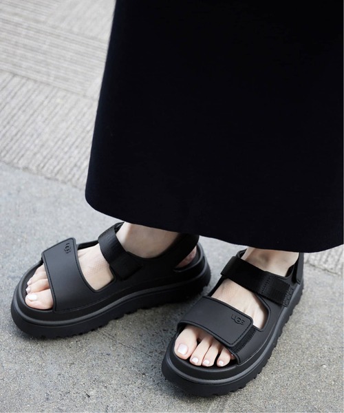 UGG(アグ)の「《追加3》UGG/アグ GoldenGlow Sandal W(サンダル・レディース・ブラック・24cm/23cm/22cm)」の1枚目の写真