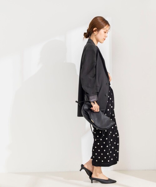 Rie Miller(リエミラー)の「《手洗い可能》Wジャガードニットサロペット(サロペット/オーバーオール・レディース・ブラック系その他/ブルー系その他6・38)」の8枚目の写真