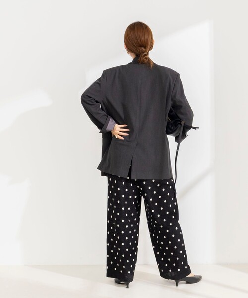 Rie Miller(リエミラー)の「《手洗い可能》Wジャガードニットサロペット(サロペット/オーバーオール・レディース・ブラック系その他/ブルー系その他6・38)」の16枚目の写真