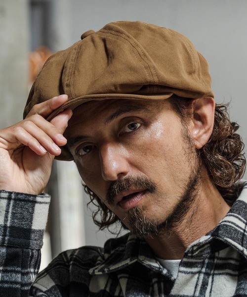CAMBIO(カンビオ)の「mko13739-Classic Canvas Big Casquette キャスケット(OP-262-BO014)(キャスケット・メンズ・チャコール/キャメル/ブラック・FREE)」の3枚目の写真