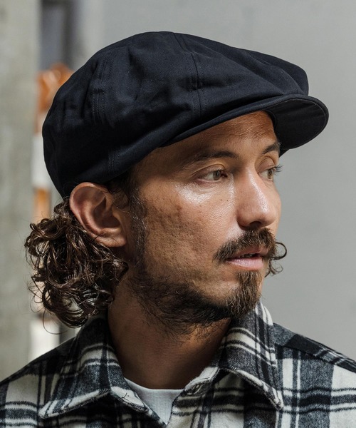CAMBIO(カンビオ)の「mko13739-Classic Canvas Big Casquette キャスケット(OP-262-BO014)(キャスケット・メンズ・チャコール/キャメル/ブラック・FREE)」の1枚目の写真