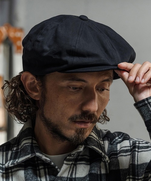CAMBIO(カンビオ)の「mko13739-Classic Canvas Big Casquette キャスケット(OP-262-BO014)(キャスケット・メンズ・チャコール/キャメル/ブラック・FREE)」の6枚目の写真