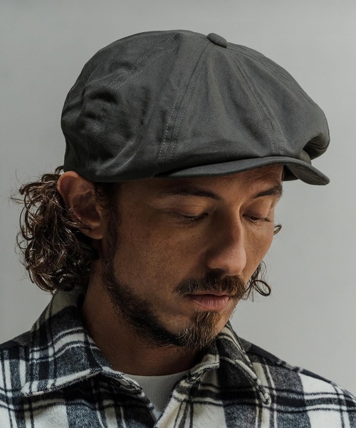 CAMBIO(カンビオ)の「mko13739-Classic Canvas Big Casquette キャスケット(OP-262-BO014)(キャスケット・メンズ・チャコール/キャメル/ブラック・FREE)」の11枚目の写真