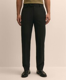 リネン／コットン　プレーンフロントパンツ　Regular