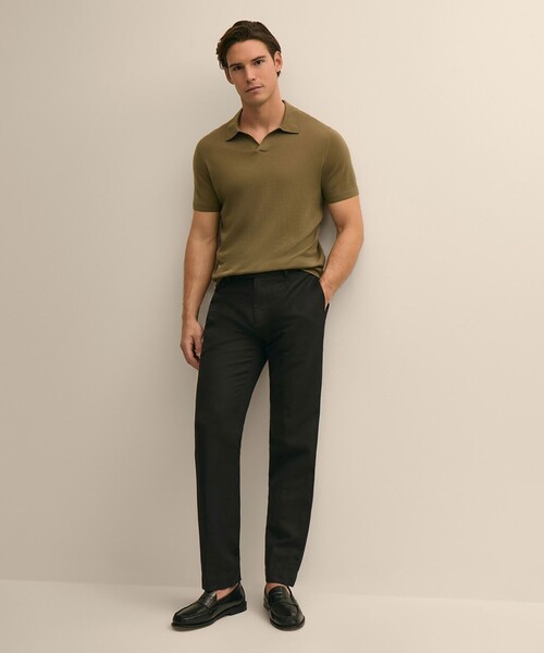 BROOKS BROTHERS(ブルックスブラザーズ)の「リネン/コットン プレーンフロントパンツ Regular(その他パンツ・メンズ・ブラック・33inch/30inch/35inch/32inch/31inch)」の3枚目の写真