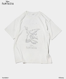 CAMPHOR WOOD（カンファーウッド）の「DISNEY / FANTASIA / GLITTER GRAPHIC TEE / ディズニーファンタジア ラメプリントTシャツ（Tシャツ/カットソー）」