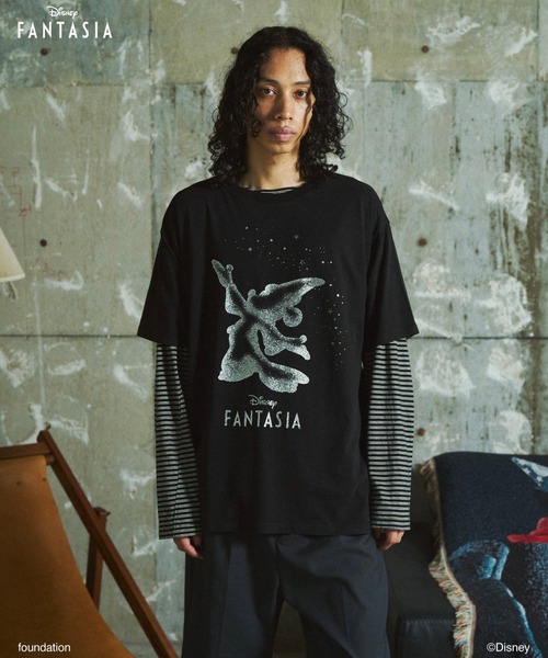 CAMPHOR WOOD（カンファーウッド）の「DISNEY / FANTASIA / GLITTER GRAPHIC TEE / ディズニーファンタジア ラメプリントTシャツ（Tシャツ/カットソー・メンズ・ブラック/スミクロ/ホワイト・MEDIUM/SMALL/LARGE）」の10枚目の写真