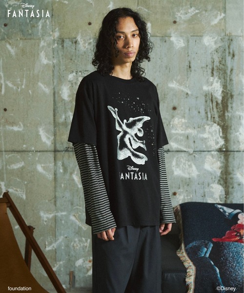 CAMPHOR WOOD（カンファーウッド）の「DISNEY / FANTASIA / GLITTER GRAPHIC TEE / ディズニーファンタジア ラメプリントTシャツ（Tシャツ/カットソー・メンズ・ブラック/スミクロ/ホワイト・MEDIUM/SMALL/LARGE）」の12枚目の写真