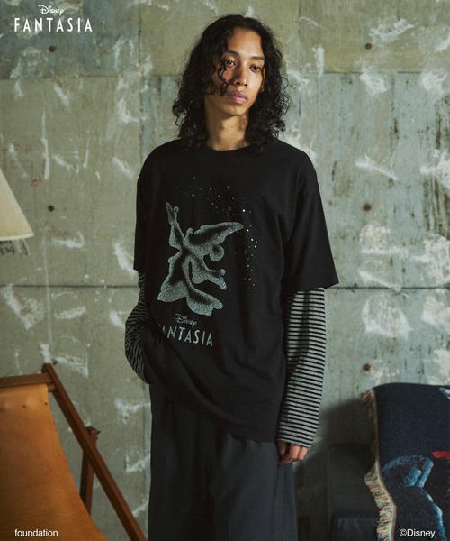 CAMPHOR WOOD（カンファーウッド）の「DISNEY / FANTASIA / GLITTER GRAPHIC TEE / ディズニーファンタジア ラメプリントTシャツ（Tシャツ/カットソー・メンズ・ブラック/スミクロ/ホワイト・MEDIUM/SMALL/LARGE）」の16枚目の写真