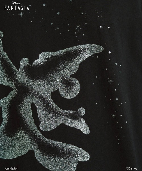 CAMPHOR WOOD（カンファーウッド）の「DISNEY / FANTASIA / GLITTER GRAPHIC TEE / ディズニーファンタジア ラメプリントTシャツ（Tシャツ/カットソー・メンズ・ブラック/スミクロ/ホワイト・MEDIUM/SMALL/LARGE）」の19枚目の写真