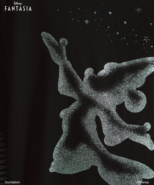 CAMPHOR WOOD（カンファーウッド）の「DISNEY / FANTASIA / GLITTER GRAPHIC TEE / ディズニーファンタジア ラメプリントTシャツ（Tシャツ/カットソー・メンズ・ブラック/スミクロ/ホワイト・MEDIUM/SMALL/LARGE）」の20枚目の写真