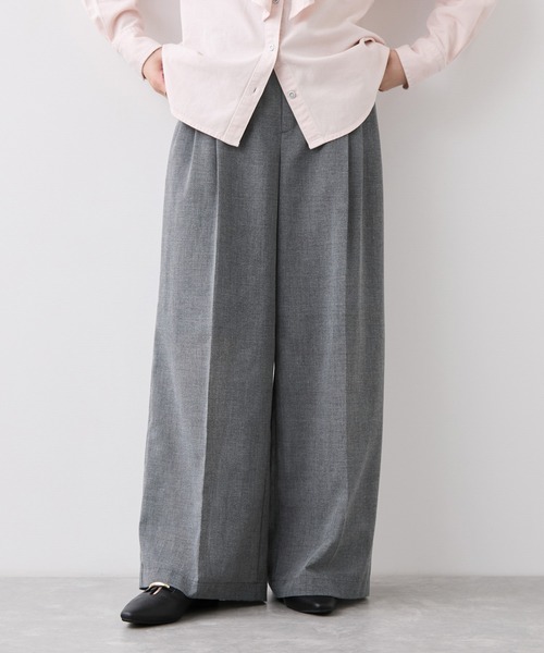 VIS(ビス)の「シアーチェックタックワイドパンツ/セットアップ対応(その他パンツ・レディース・ブラック系その他/ブラウン系その他2・S/SS/M)」の15枚目の写真