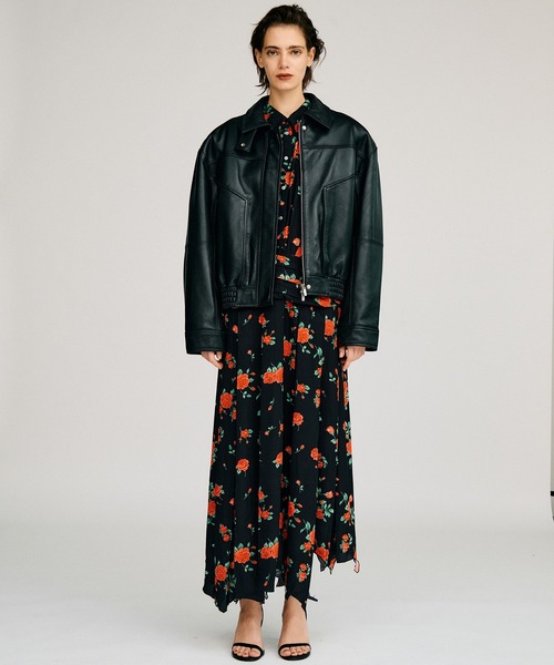 PRANK PROJECT(プランクプロジェクト)の「【2026Autumn Pre-Order】アシンメトリカルプリーツローズドレス / Asymmetrical Pleated Rose Dress(ワンピース・レディース・マルチ・38/36)」の3枚目の写真