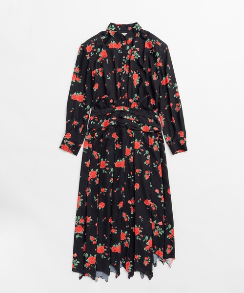 PRANK PROJECT(プランクプロジェクト)の「【2026Autumn Pre-Order】アシンメトリカルプリーツローズドレス / Asymmetrical Pleated Rose Dress(ワンピース・レディース・マルチ・38/36)」の7枚目の写真