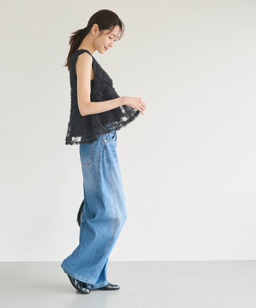 coca（coca）（コカ）の「【西山茉希様着用】チュールベスト（ベスト・レディース・ブラック/グレー・M/L）」の7枚目の写真