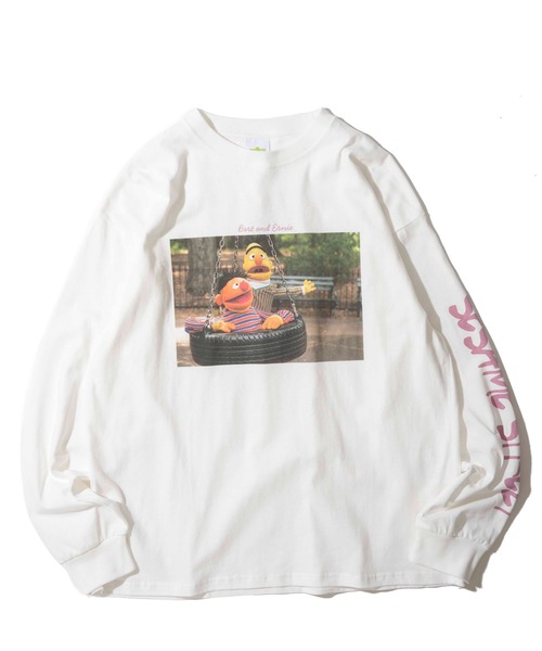SESAME STREET(セサミストリート)の「【SESAME STREET/セサミストリート】フォトロングスリーブTシャツ(Tシャツ/カットソー・レディース・サックスブルー/ピンク/オフホワイト/チャコールグレー・LARGE/X-LARGE/MEDIUM)」の7枚目の写真